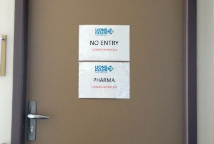 Heavy metal. Final round judging at Lions Health