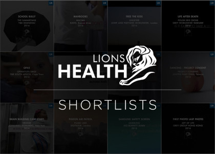 Lions Health 2016 – Shortlists announced