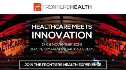 Frontiers Health announces A-list speaker line-up and program highlights for Berlin event (Nov 17-18, 2016)
